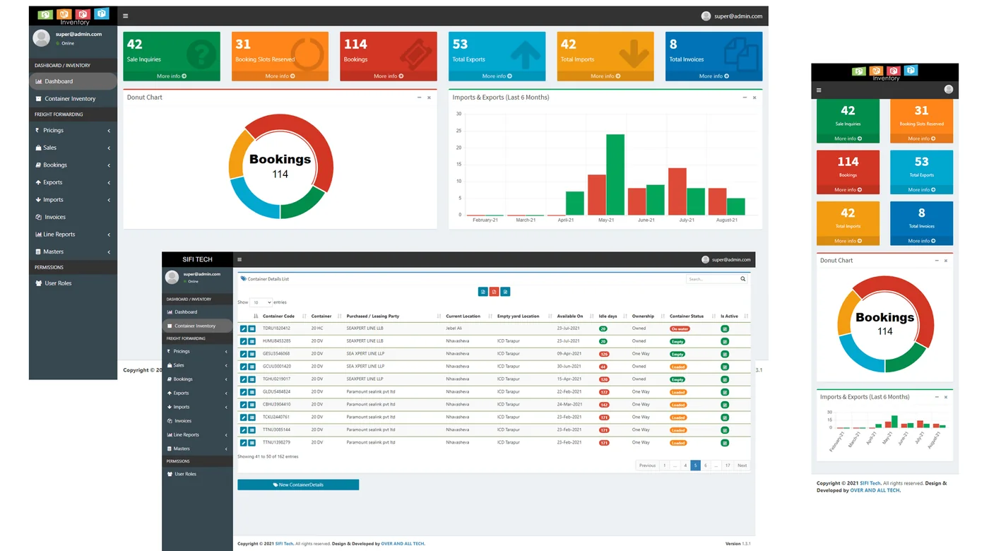 Our own SaaS products: SMRT Logistics and SMRT Inventory