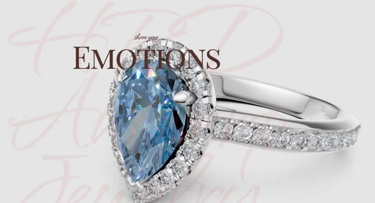 3D jewellery website: a diamond ring that turns as you scroll, built by Over & All Tech